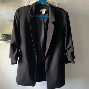 H&M Black Structured Blazer Work Jacket Oversized